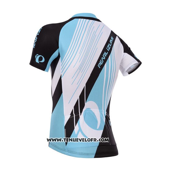 2014 Maillot Ciclismo Pearl Izumi Noir et Azur Manches Courtes et Cuissard